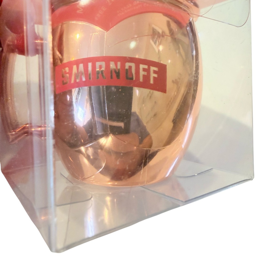 Smirnoff Moscow Mule Mini Mug Ornament 2oz Copper Color Collectible w/ Box